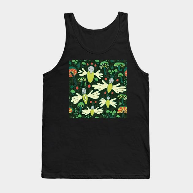 fingerflies and glowing mushrooms Tank Top by colorofmagic